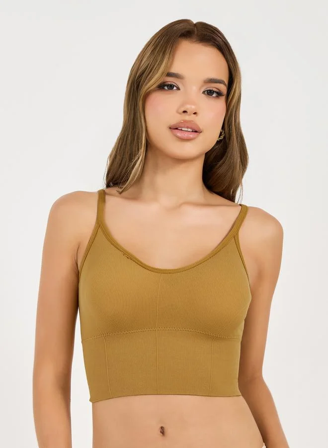 Styli Styli Seamless Fitted Crop Top