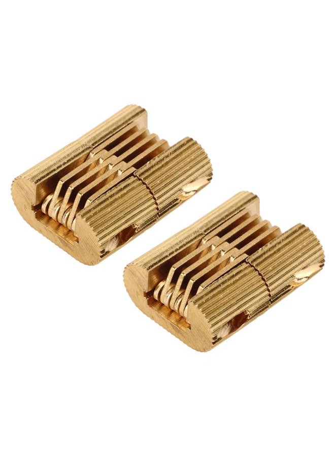 Thoraya 2PCS Hidden Hinges 180 Degree Opening Copper Concealed Hinges for Cabinet Door Gift Box  - Image 4