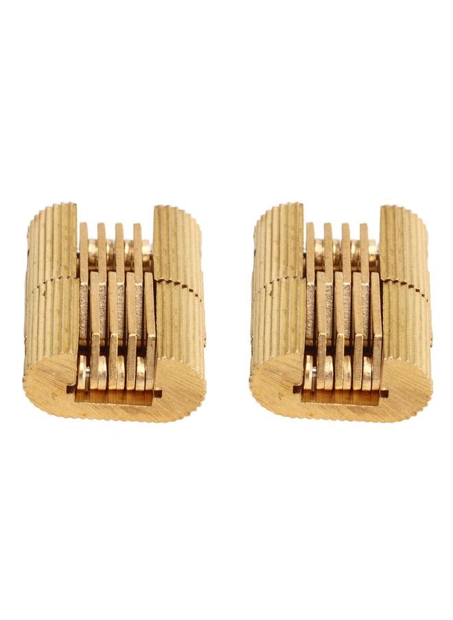 Thoraya 2PCS Hidden Hinges 180 Degree Opening Copper Concealed Hinges for Cabinet Door Gift Box  - Image 3