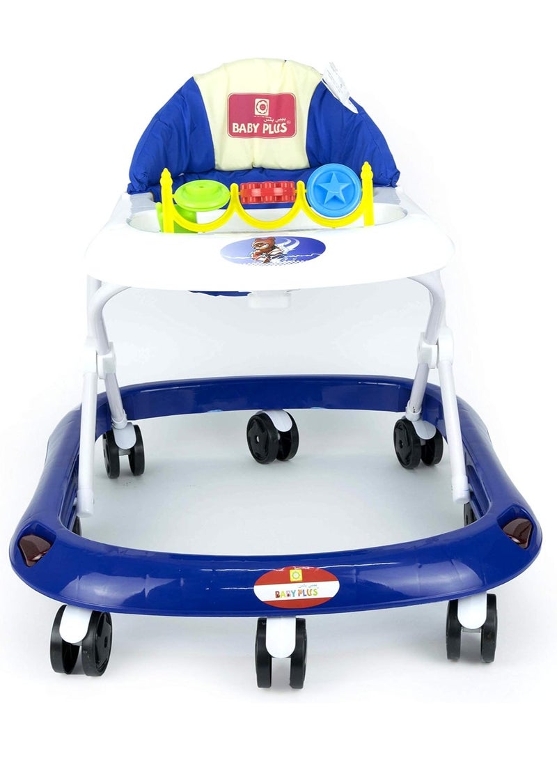 BABY PLUS Foldable And Multifunctional Walker White Blue - Image 2