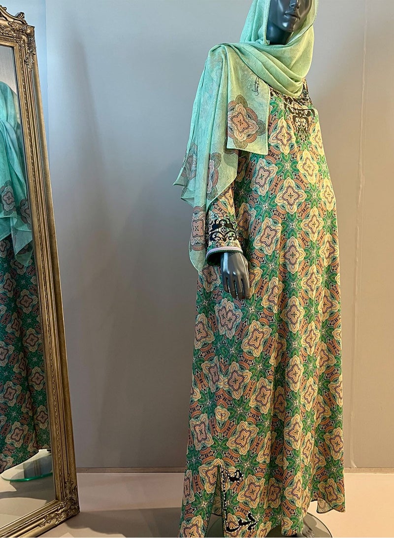 Sana'a Kayum Jalabiya Dress with Sheila Set - Image 1