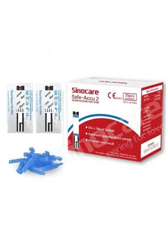SINOCARE Safe Accu 2 Blood Glucose Test Strips 100Pcs （Bottled Test Strips+Lancets）  - Image 3