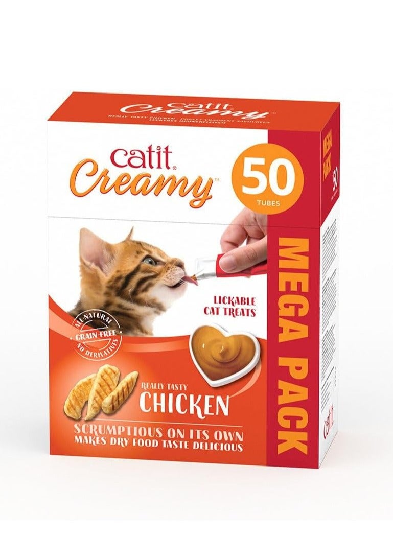 Creamy Chicken Lickable Cat Treats 50 Pack