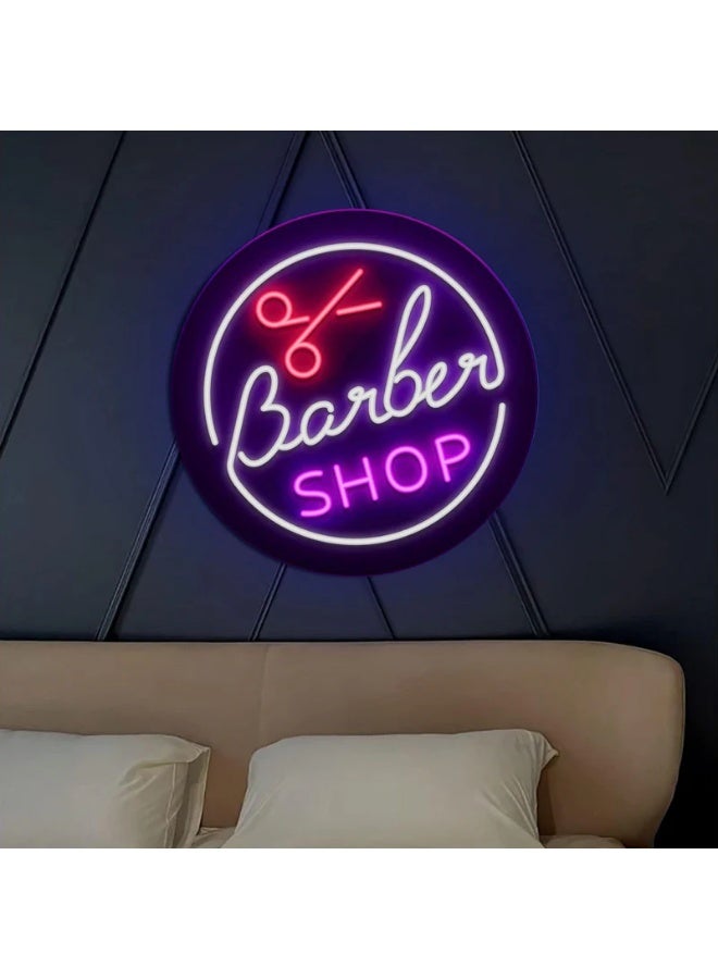 Mariani Salon Barbershop Light Circle Sign Model 50cm Size Wall Lamp - Image 2