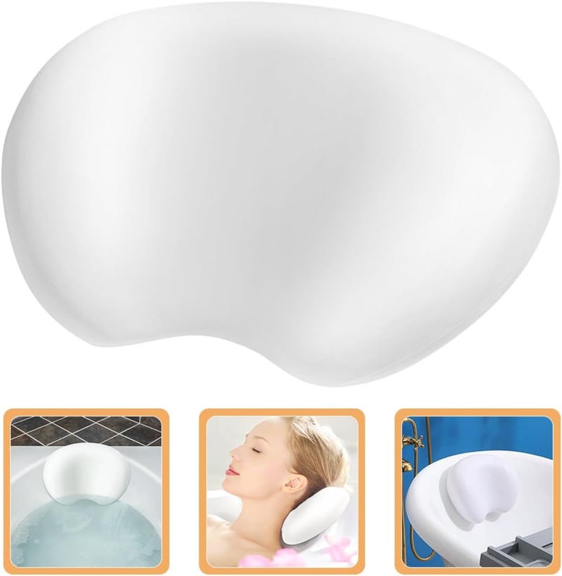 KICHOUSE Bath Pillow for Bathtub 3D Luxury Non-Slip Headrest with Suction Cups White Neck Support Spa Cushion for Home Soaking and Relaxation - Image 5