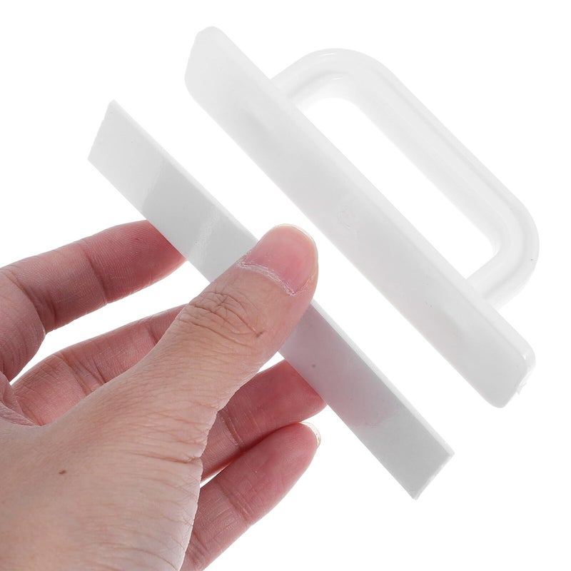 Adhesive No Drill Cabinet Handles 4 Pack Ivory White Small Size Drawer Pulls - Image 4