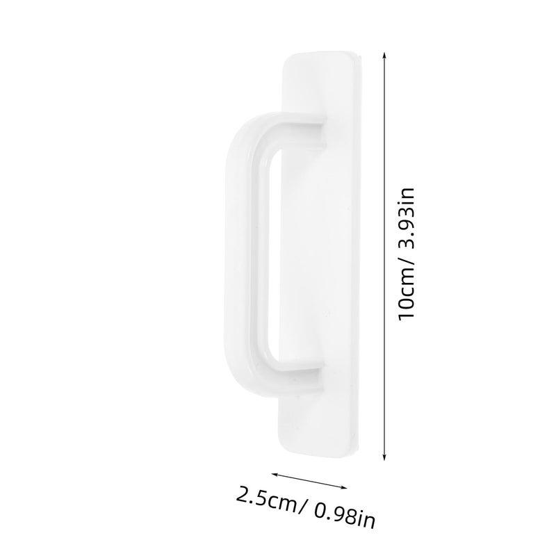 Adhesive No Drill Cabinet Handles 4 Pack Ivory White Small Size Drawer Pulls - Image 3