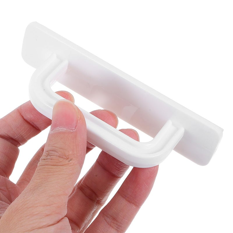 Adhesive No Drill Cabinet Handles 4 Pack Ivory White Small Size Drawer Pulls - Image 5