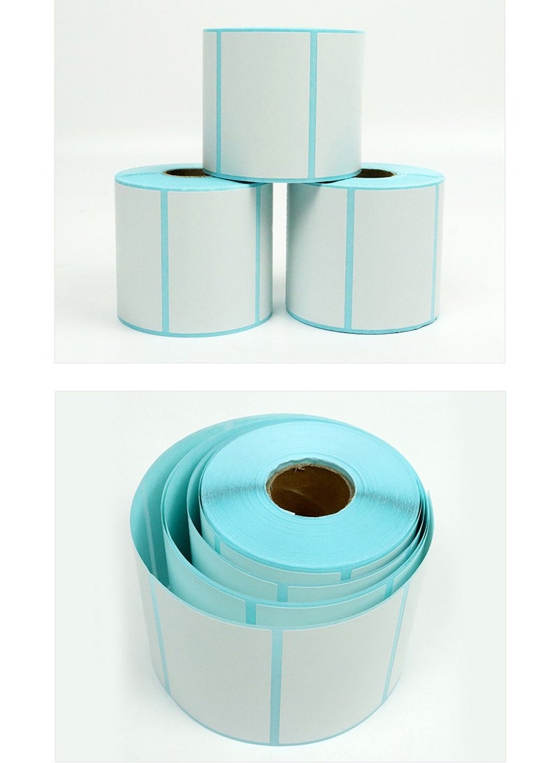 60mm*40mm Thermal Paper Label Punched Label Paper Permanent Self-Adhesive 800 Labels/Roll Waterproof, Moisture-Proof and Anti-Shedding