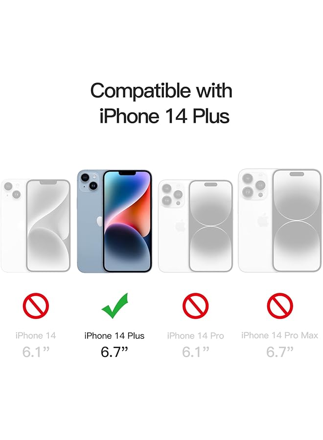 جي تيك واقي شاشة لهاتف آيفون 14 بلس مقاس 6.7 بوصة من الزجاج المقوى، عبوة من 3 قطع - Image 2