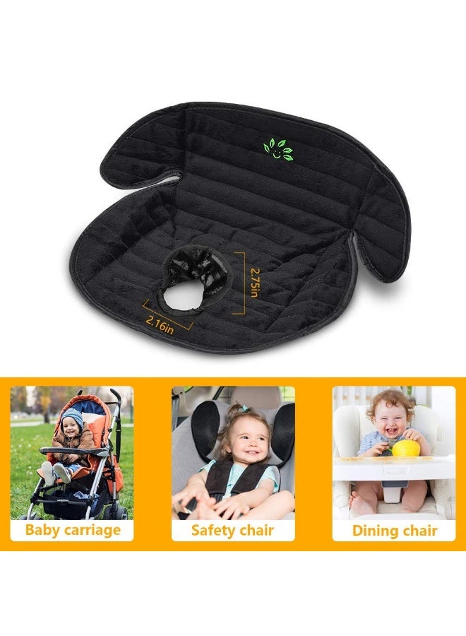 BicycleStore حماية مقعد السيارة بيدل باد، بطانة مقاومة للماء من بايسكل ستور، وسادات تدريب على الحمام قابلة للغسل في الغسالة للأطفال الرضع، غطاء حصيرة لمقعد السيارة، كرسي العشاء (أسود 2 عبوة) - Image 2