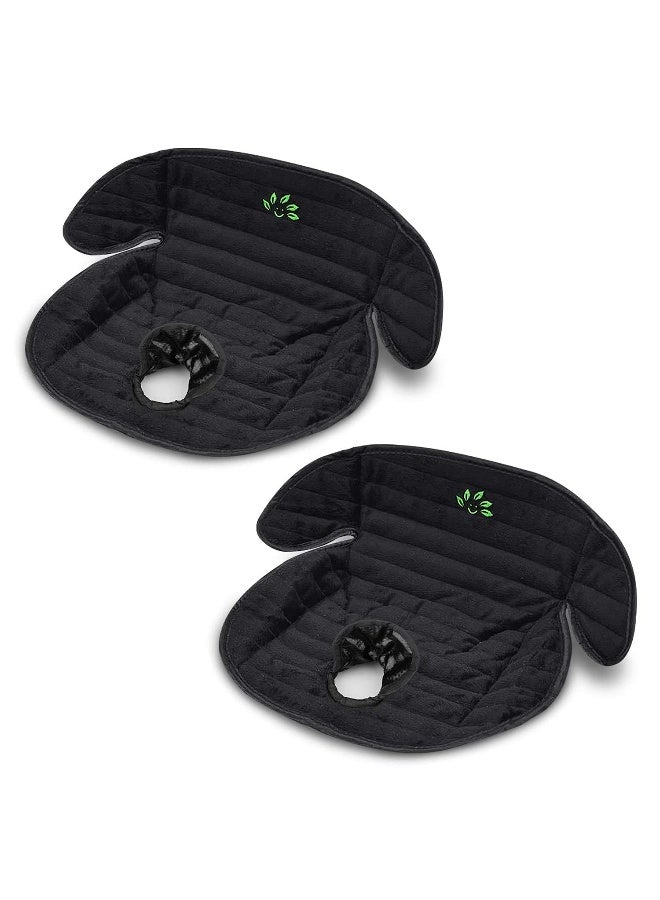 BicycleStore حماية مقعد السيارة بيدل باد، بطانة مقاومة للماء من بايسكل ستور، وسادات تدريب على الحمام قابلة للغسل في الغسالة للأطفال الرضع، غطاء حصيرة لمقعد السيارة، كرسي العشاء (أسود 2 عبوة) - Image 1