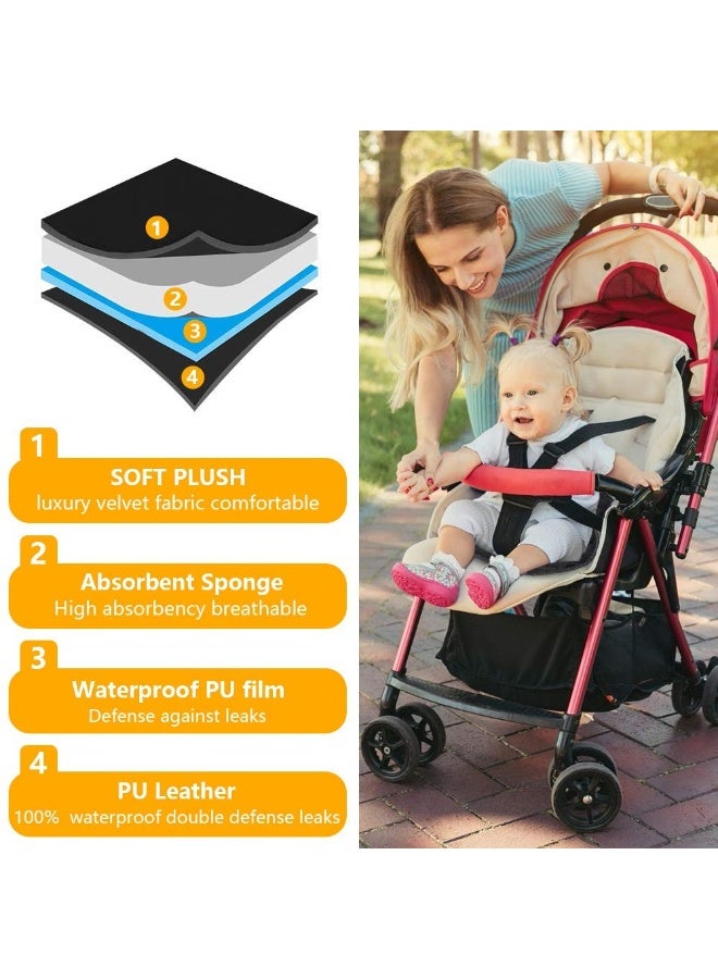 BicycleStore حماية مقعد السيارة بيدل باد، بطانة مقاومة للماء من بايسكل ستور، وسادات تدريب على الحمام قابلة للغسل في الغسالة للأطفال الرضع، غطاء حصيرة لمقعد السيارة، كرسي العشاء (أسود 2 عبوة) - Image 5