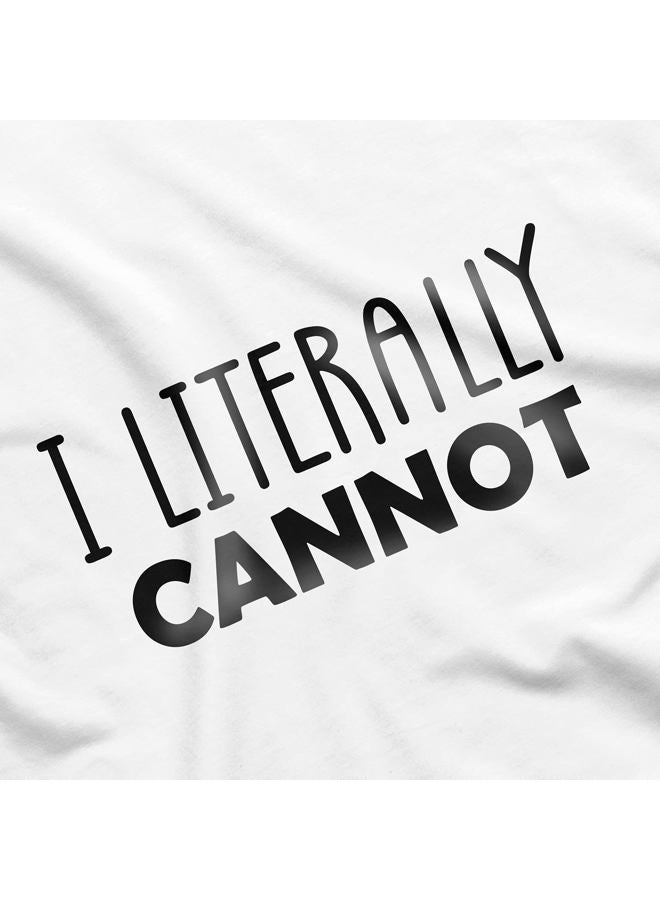 Printique Organic GOTS Certified Baby Onesie Unisex Bodysuit 0-18 months - I Literally Cannot | Sarcastic Funny Hand-Made (I Literally Cannot, 0-3 Months) - Image 4