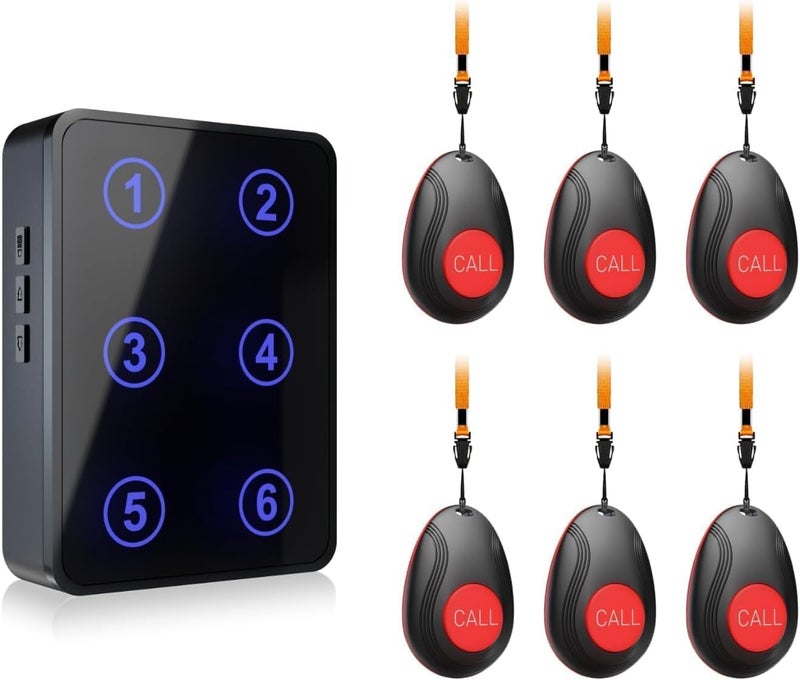 CallToU Wireless Caregiver Pager Call Button Light LED Number Display Call Bell 500+ft Nurse Call System Room Monitors for Elderly Patient Clinic Medical Institution Nursing Home - Image 1