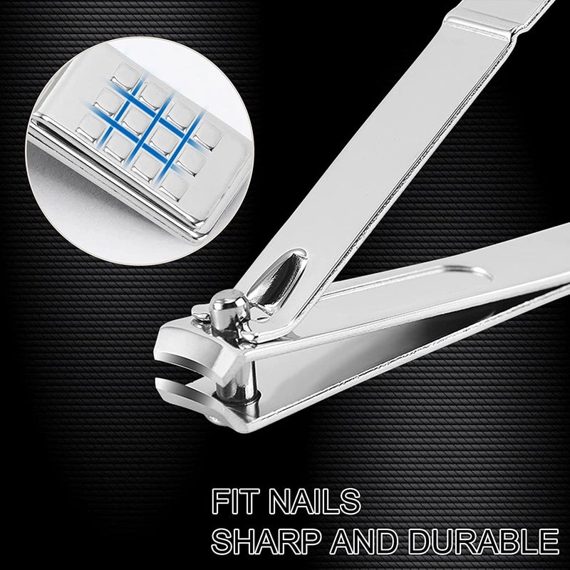 DOCOSS DOCOSS 19 IN 1 Stainless Steel Manicure  Pedicure Kit For Men and Women includes a Nail cutter and Filer Acne needle With Leather Case - Image 5