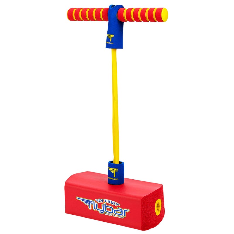 Flybar My First Foam Pogo Jumper for Kids Fun and Safe Pogo Stick for Toddlers, Durable Foam and Bungee Jumper for Ages 3 and up, Supports up to 250lbs (Red) - Image 1