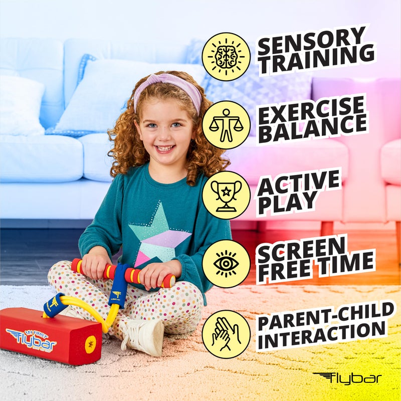 Flybar My First Foam Pogo Jumper for Kids Fun and Safe Pogo Stick for Toddlers, Durable Foam and Bungee Jumper for Ages 3 and up, Supports up to 250lbs (Red) - Image 3