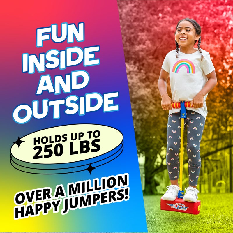 Flybar My First Foam Pogo Jumper for Kids Fun and Safe Pogo Stick for Toddlers, Durable Foam and Bungee Jumper for Ages 3 and up, Supports up to 250lbs (Red) - Image 5