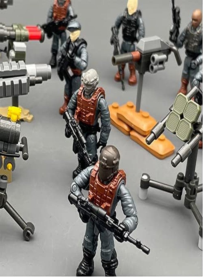 ENHANA 8 PCS Building Block City Policeman Action Mini-Figures with Multiple Military Weapons Accessories SWAT Model Equipment Assembly Building Toys Party Favors Gift for Boys - Image 4
