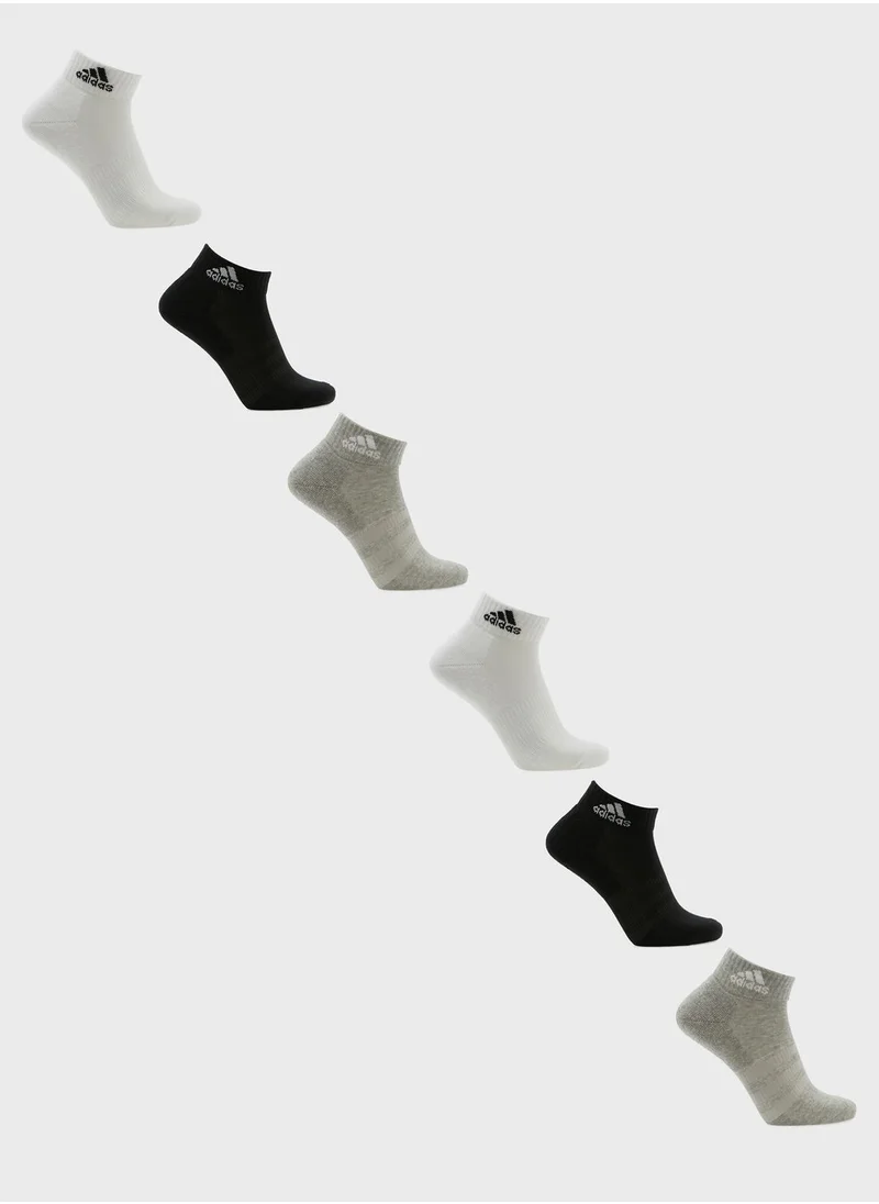 Adidas 6 Pack Ankle Crew Socks