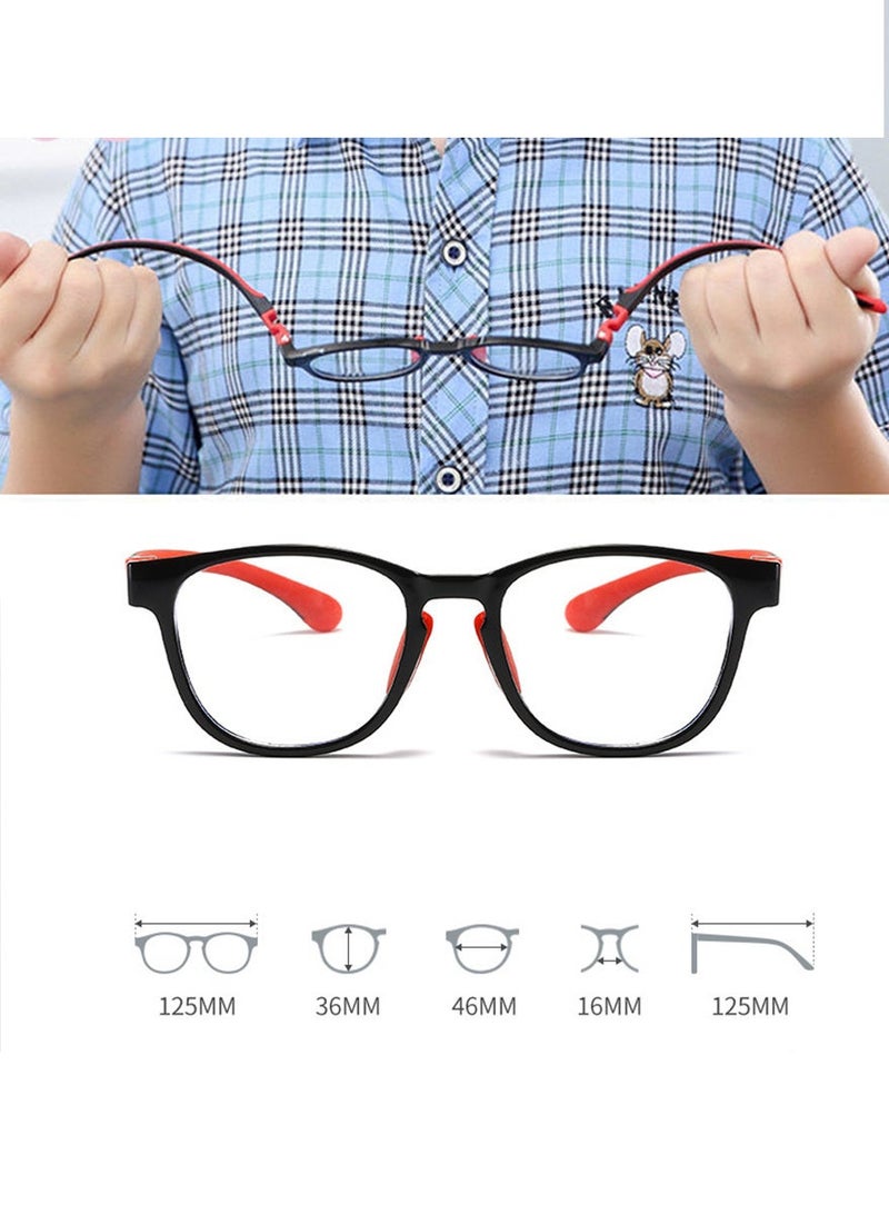 Bincoo 2 Pcs Anti-Blue Light Blocking Glasses Kids Anti Glare Eyestrain UV TV Phone Children Silicone Safety Eyewear for Boys and Girls Age 3-12 - Image 4