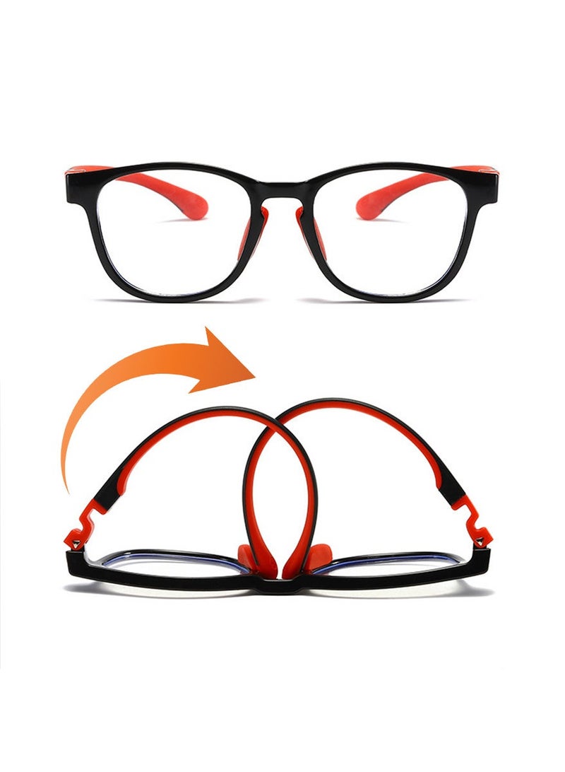 Bincoo 2 Pcs Anti-Blue Light Blocking Glasses Kids Anti Glare Eyestrain UV TV Phone Children Silicone Safety Eyewear for Boys and Girls Age 3-12 - Image 3
