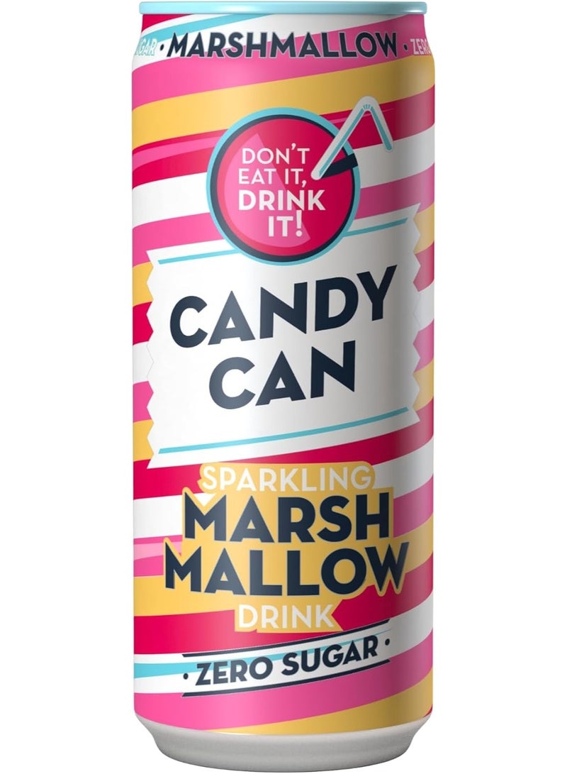 Candy Can Sparkling Marshmallow Flavour Drink - Zero Sugar - 330 ml - Image 1