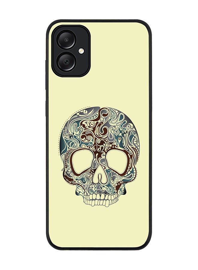 Stylizedd Rugged Black edge case for Samsung Galaxy A05, Slim fit Soft Case Flexible Rubber Edges Anti Drop TPU Gel Thin Cover- Skully Tattoo - Image 1