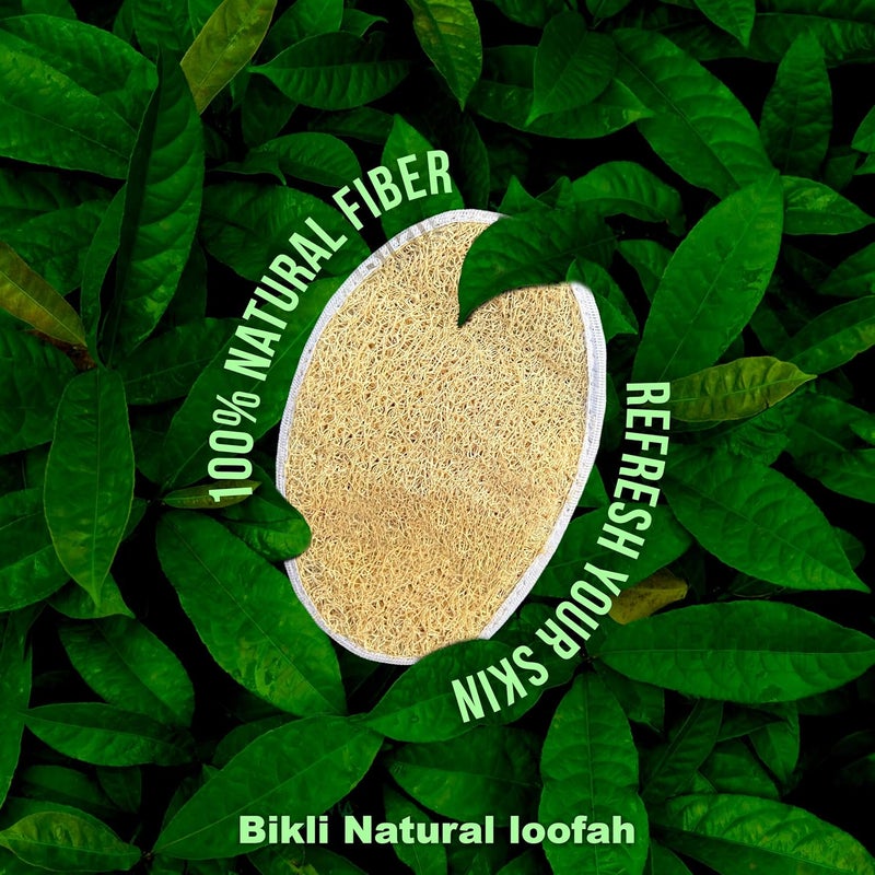 Bikli 100% Natural Loofah Body Scrubber, Eco-Friendly & Compostable Exfoliating Bath Sponge for Shower, Zero Waste Luffa (Pack of 4) - Image 3