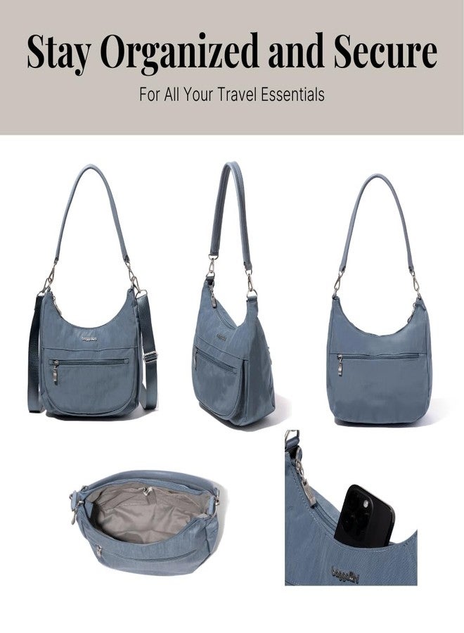 Baggallini Modern Pocket Half Moon Bag 11"x10.5" Shoulder Bag for Women w/Replaceable Straps Converts to Crossbody Bag - Image 5