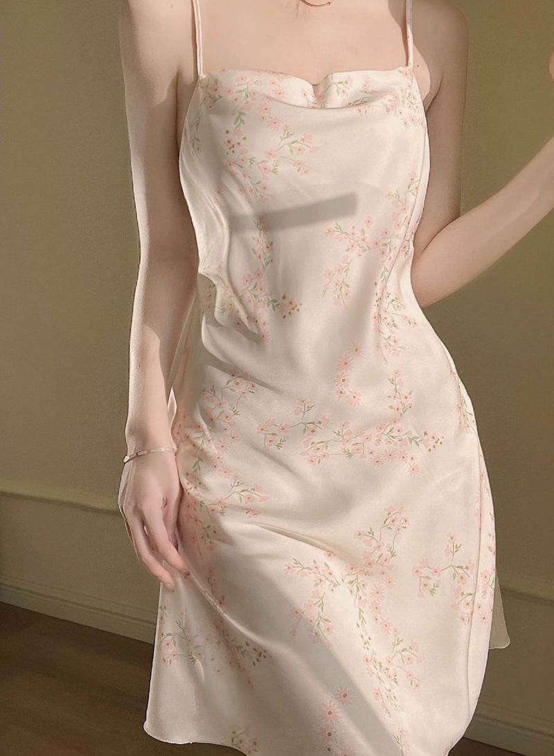 KUYING New Women's Sling Ice Silk Sleeping Dress  - Image 2