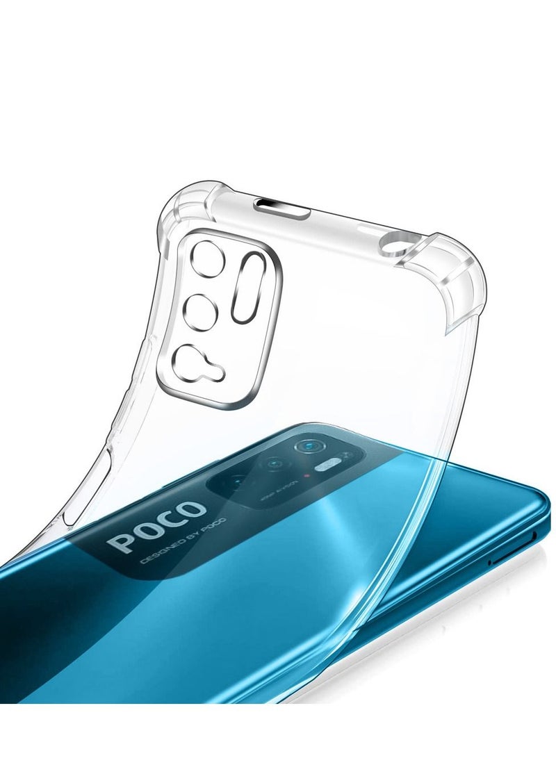 CATANES Xiaomi Poco M3 Pro Case Cover Clear Protective TPU Four Corners Cover Transparent Soft Case - Image 3