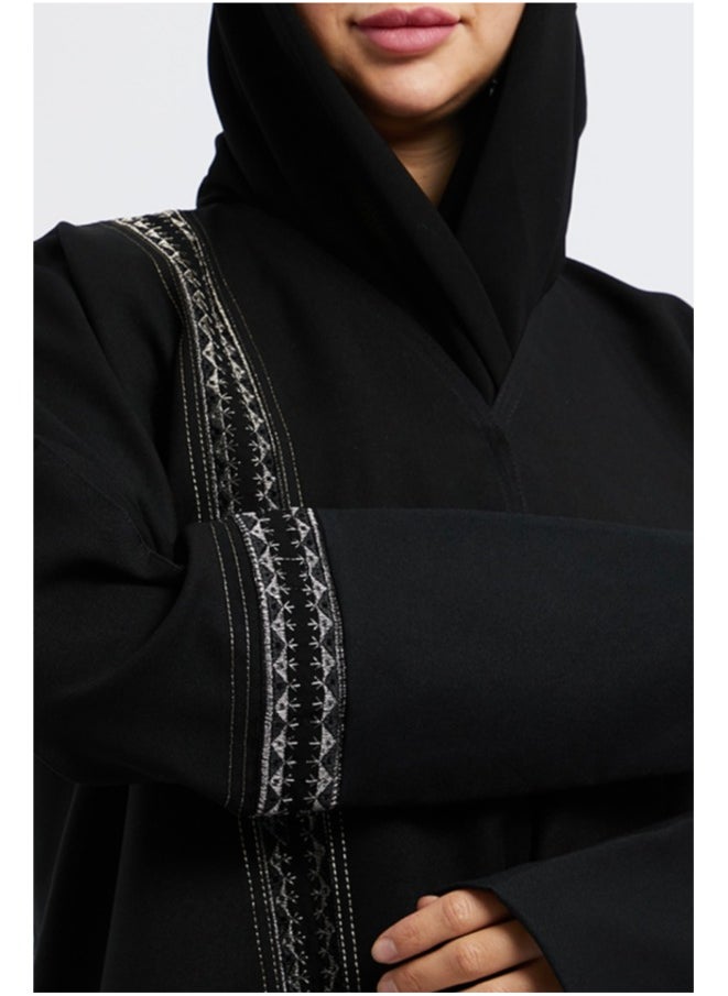 Evva Evva Luxury Saudi Abaya for Women – Elegant Open Front Modest Wear in Premium Fabric – Ideal for Ramadan, Eid, and Everyday Elegance  - Image 2