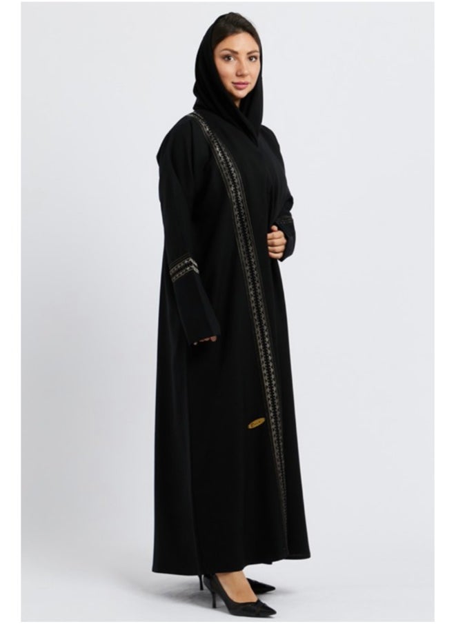 Evva Evva Luxury Saudi Abaya for Women – Elegant Open Front Modest Wear in Premium Fabric – Ideal for Ramadan, Eid, and Everyday Elegance  - Image 3