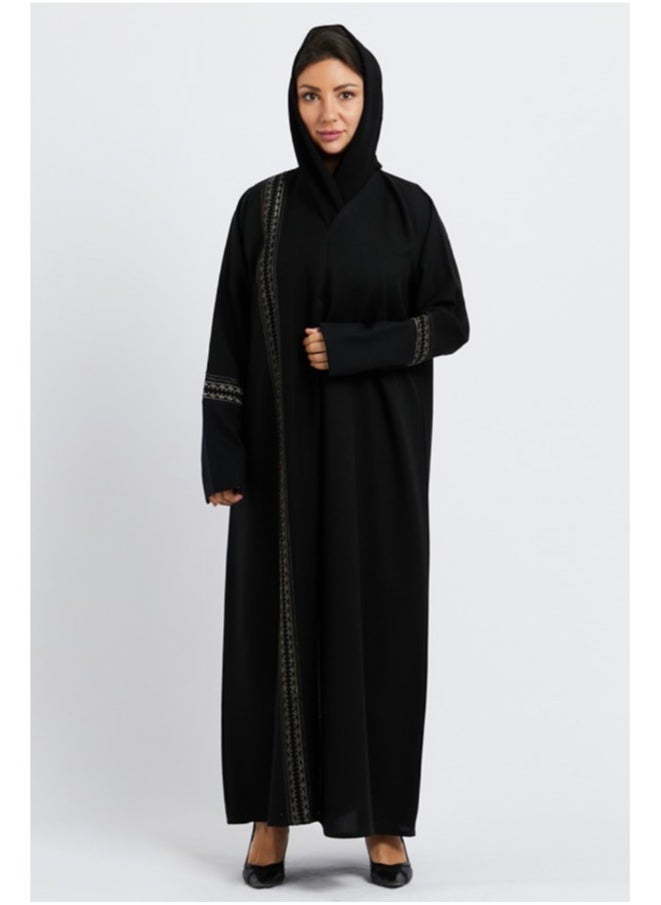 Evva Evva Luxury Saudi Abaya for Women – Elegant Open Front Modest Wear in Premium Fabric – Ideal for Ramadan, Eid, and Everyday Elegance  - Image 4