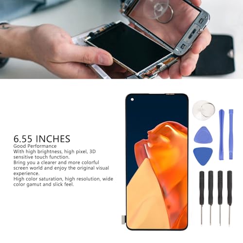 Yoidesu for 9 5G, OLED LCD Display Digitizer Assembly for 9, LE2113 LE2111 LE2110 LE2117 LE2115 LCD Screen Replacement with Repair Kits, 6.55 inch - Image 2