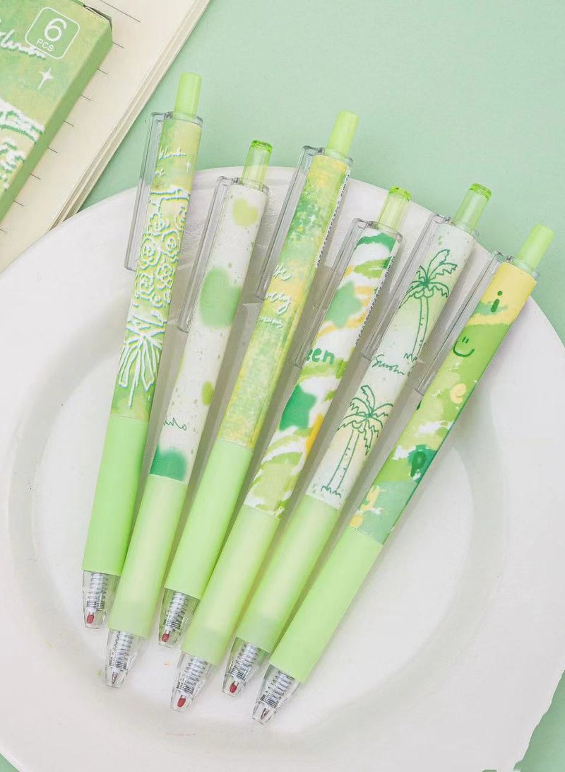 New Green Mood Press Neutral Pen for Student Stationery Exam Writing Test - Image 2