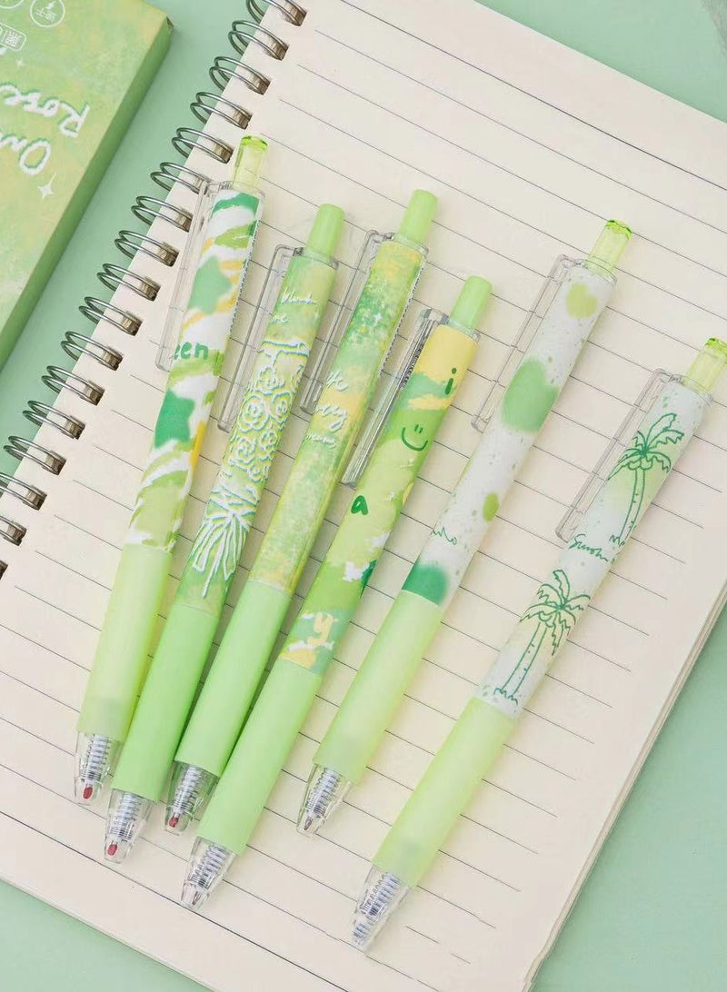 New Green Mood Press Neutral Pen for Student Stationery Exam Writing Test - Image 3