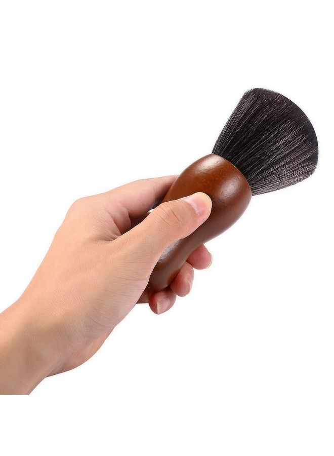 Vtrem Barber Brush Neck Duster Powder Duster Brush Neck Duster Brush For Hair Cutting Barber Accessories Brush Black Brown Barber Hair Brush - Image 4