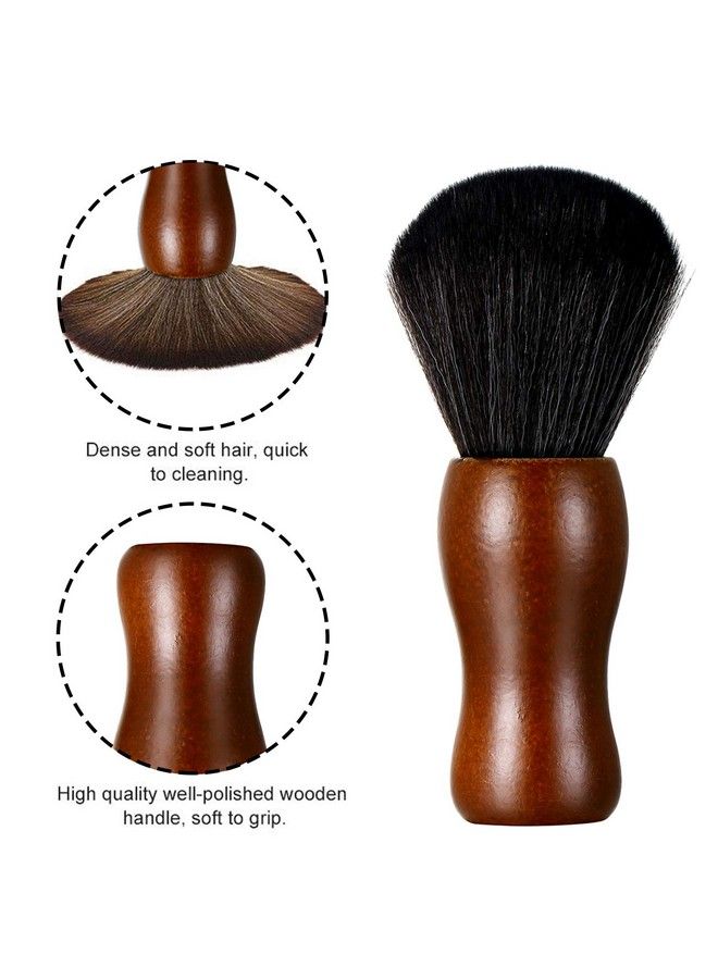 Vtrem Barber Brush Neck Duster Powder Duster Brush Neck Duster Brush For Hair Cutting Barber Accessories Brush Black Brown Barber Hair Brush - Image 5