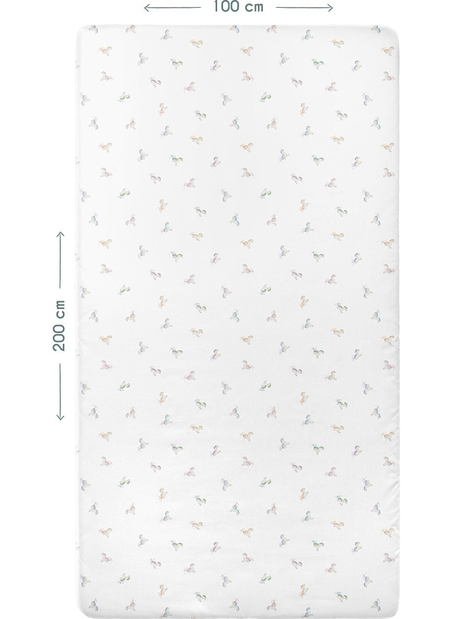 Casadora Baby Astra 100% Cotton Satin Elastic Baby/Child Sheet - 100 x 200 cm  - Image 2
