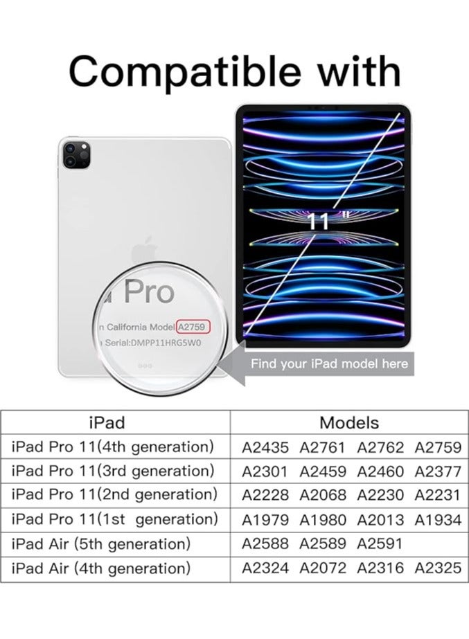 جي تيك واقي شاشة للتثبيت بلمسة واحدة لجهاز iPad Pro مقاس 11 بوصة (موديل 2022/2021/2020/2018) وiPad Air 5/4 مقاس 10.9 بوصة، طبقة من الزجاج المقوى مع مجموعة أدوات المحاذاة التلقائية، شفاف عالي الدقة - Image 3