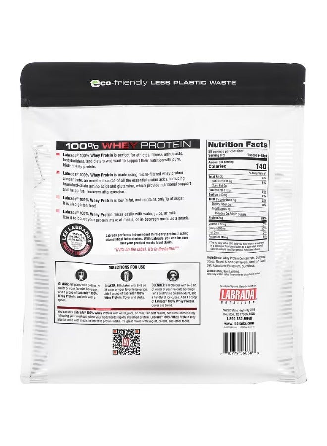 LABRADA مسحوق بروتين مصل اللبن 100% بنكهة الشوكولاتة 4.13 رطل - Image 2