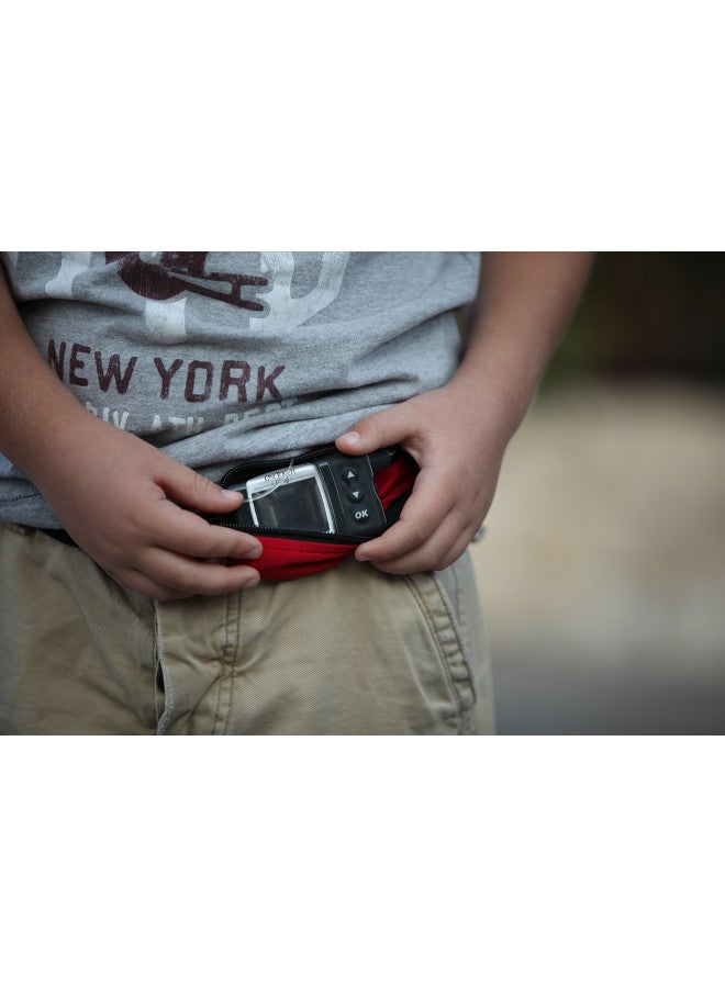 SPIbelt SPIbelt Kids Pocket Belt, Expandable Pocket, Adjustable Waist Belt, No Bounce, No Logo Band, Rave with Black Zipper - Image 3