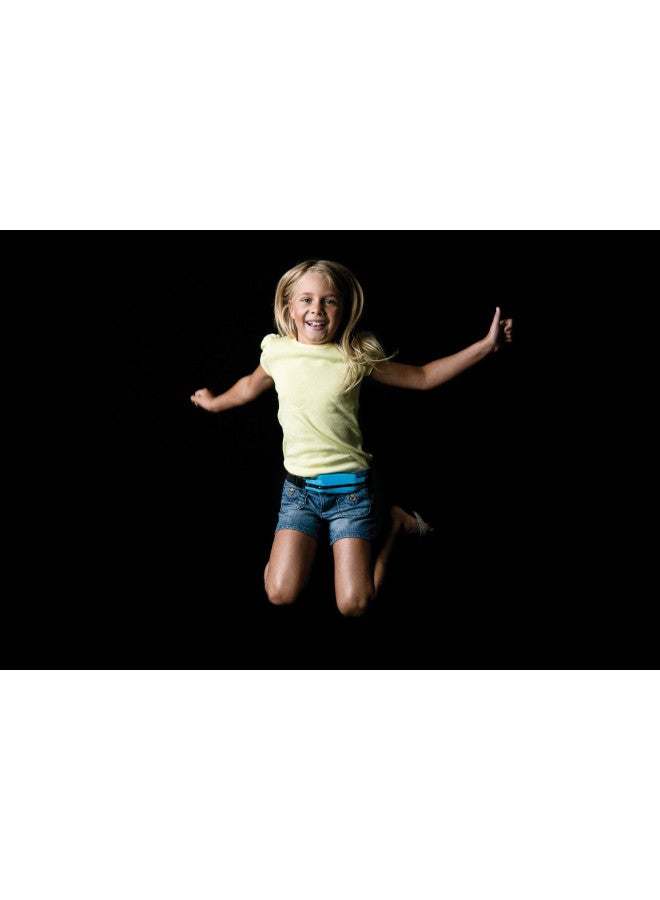 SPIbelt SPIbelt Kids Pocket Belt, Expandable Pocket, Adjustable Waist Belt, No Bounce, No Logo Band, Rave with Black Zipper - Image 4
