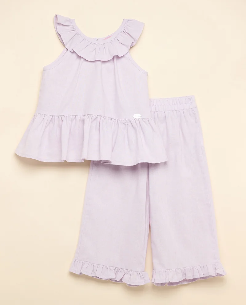 R&B Solid Top and Pant Set