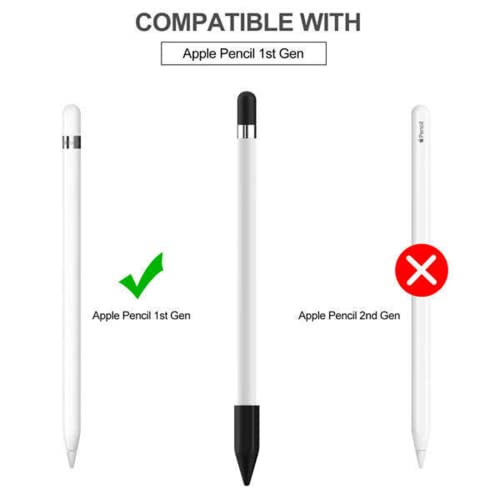 siduater [4-Pack] Silicone Protective Accessories for Apple Pencil 1st Generation, Includes 1 Apple Pencil Cap Replacements, Cap Holder, Tip Cover, Adapter Tether - White - Image 2