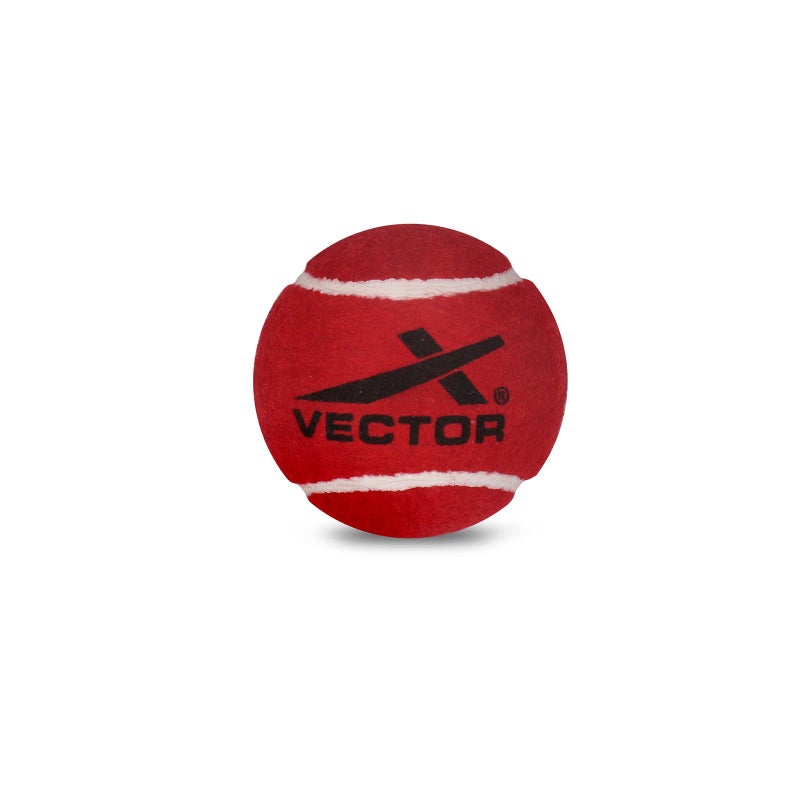 Vector X High Bounce Light / Heavy Weight Tennis Ball for Cricket Practice - Red, Heavy (Pack of 12) - Image 1