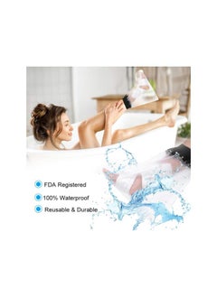 Adult Foot Shower Protector Leg Cast Cover TPU Waterproof Shower Bandage for Bath Watertight Protection to Broken Foot Reusable